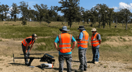 Choctaw Nation members by a drone.