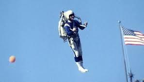 Man flying in jetpack