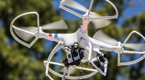 A camera-equipped drone